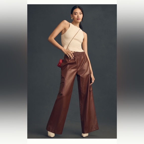 Twenty Six Hundred Faux Leather Utility Pull On Pants - Picture 5 of 5